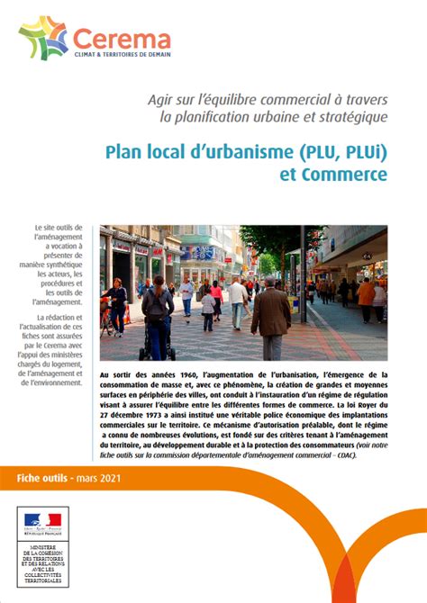 Plan Local Durbanisme Plu Plui Et Commerce Outils De Laménagement