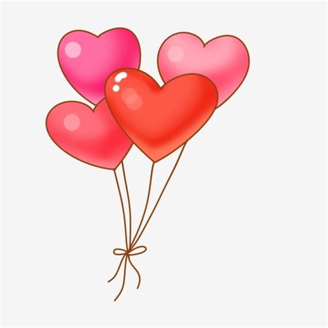 Ballon Flottant Ballon Damour Rouge Ballon Rouge Ballon De Coeur Png