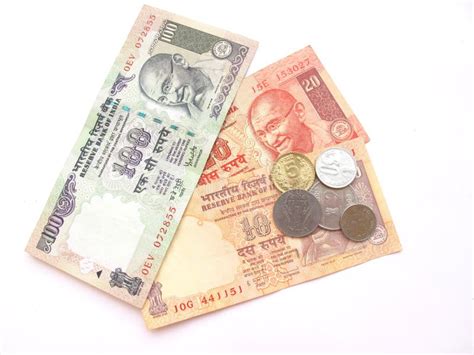 Indian Currency-Notes and Coins Stock Photo - Image of indian, exchange ...