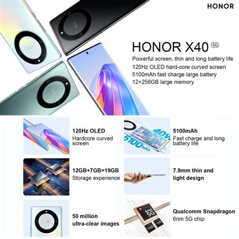 Honor X40 5g Rmo An00 กล้อง 50mp 8gb256gb เวอร์ชั่นจีน