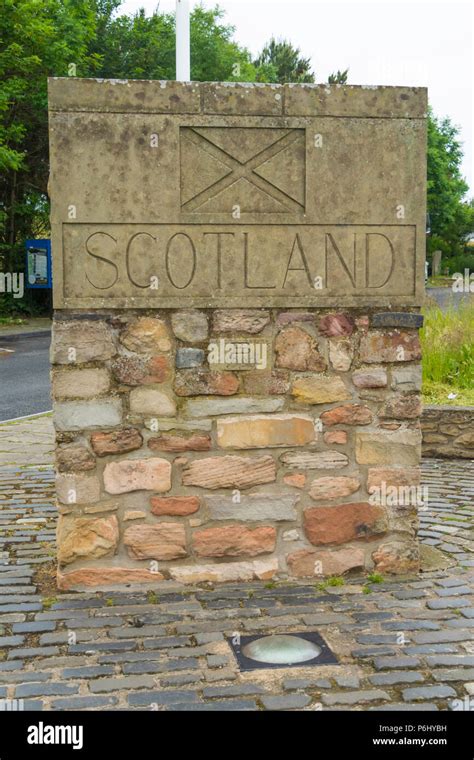 Scotland England Border Sign Stock Photos & Scotland England Border ...