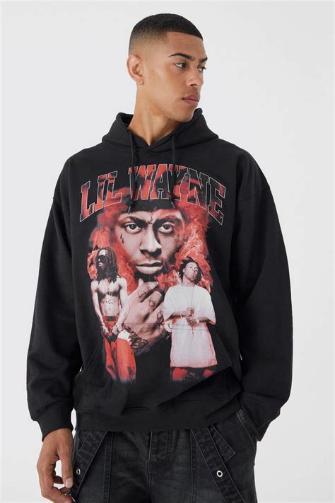 Oversized Lil Wayne License Hoodie Boohoo Uk