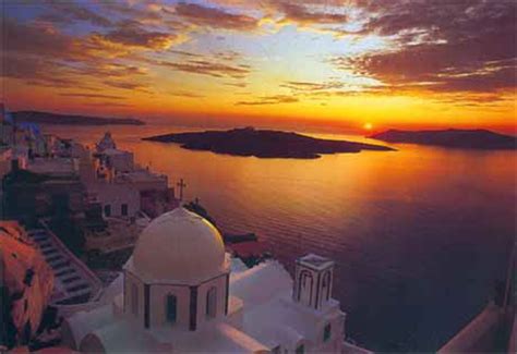 Santorini Greece Famous Sunset