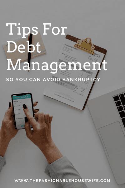 Tips For Debt Management So You Can Avoid Bankruptcy • The Fashionable