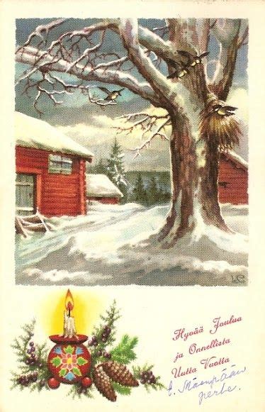 An Old Fashioned Christmas Card With A Candle