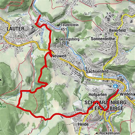 Wanderbarer Silberberg Tagestour Schwarzenberg Lauter BERGFEX