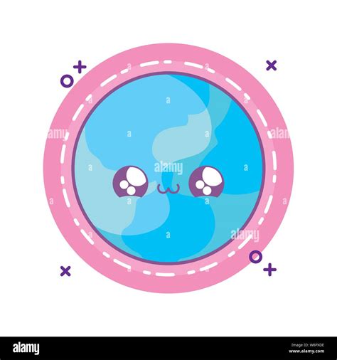 Mundo Planeta Tierra Estilo Kawaii Diseño Ilustración Vectorial Imagen Vector De Stock Alamy