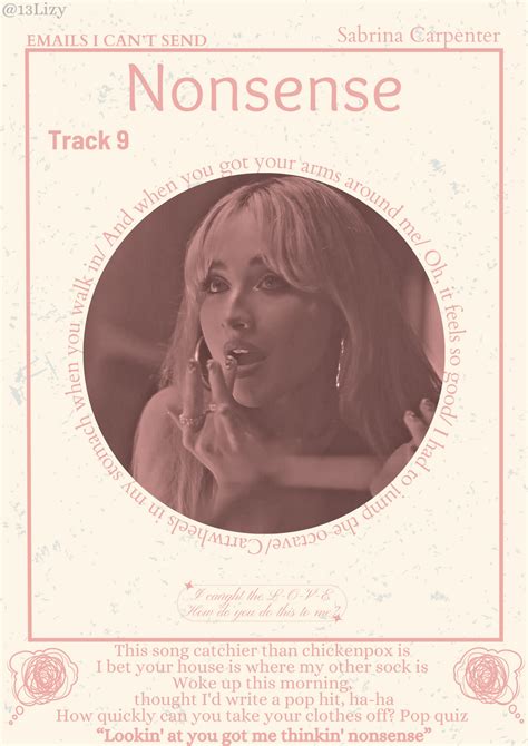 Nonsense Fotos Colagem Sabrina Carpenter Poster