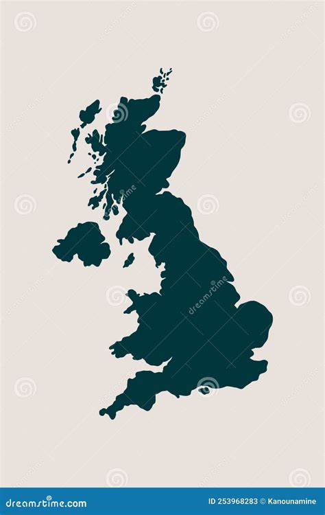 Map Of The United Kingdom Hand Drawn Vector Illustration Stock