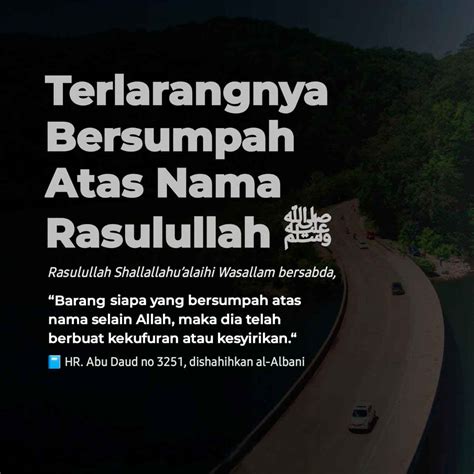 HUKUM BERSUMPAH DENGAN NAMA RASULULLAH