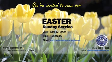 Easter Sunday Services Central Baptist Church