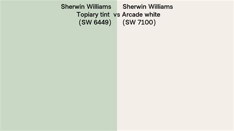 Sherwin Williams Topiary Tint Vs Arcade White Side By Side Comparison