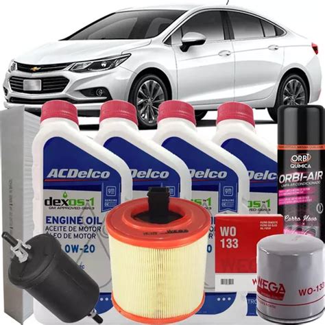 Kit Gm Acdelco Troca De Óleo 0w20 E Filtros Cruze 1 4 Turbo