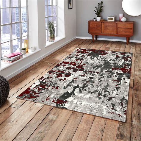 Contemporary Abstract Pattern Area Rugs for Living Room Pierre Cardin ...