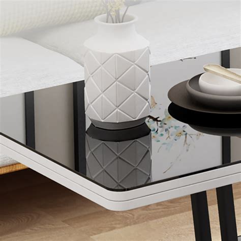 Modern White Lift Top Coffee Table with Drawers & Storage Multifunction ...