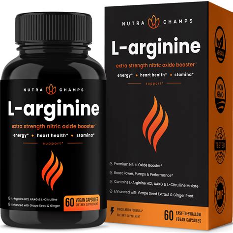 Nutrachamps Premium L Arginine Supplement 5 In 1 Nitric Oxide