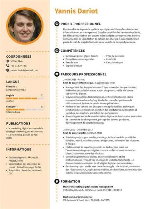 Exemple De Cv Chef De Projet Fonctionnel Image To U