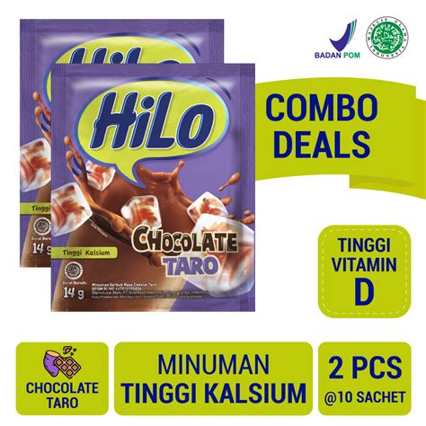 Hilo Chocolate Taro Sch X Pcs Minuman Cokelat Tinggi Kalsium