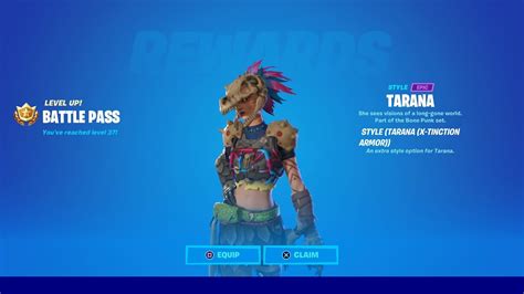 X Tinction Armor Tarana Fortnite Battle Pass Level 37 Season 6 Chapter 2 Youtube