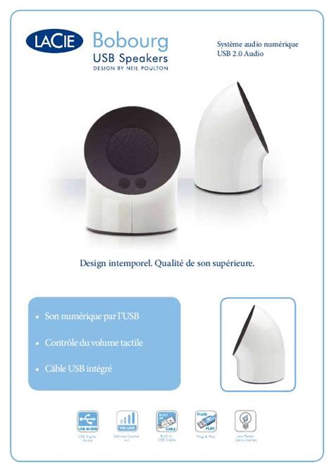 Notice Lacie Bobourg Usb Speakers Trouver Une Solution à Un Problème