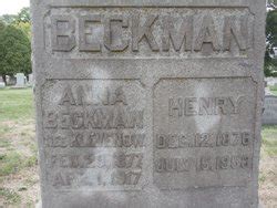 Henry William Beckman M Morial Find A Grave