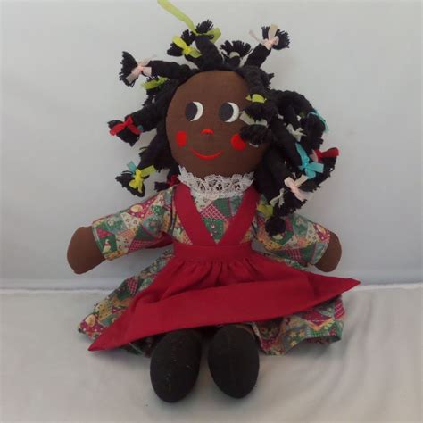 Vintage Ninkie Gambina Doll New Orleans African American Rag Folk Doll