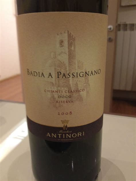 Antinori Badia A Passignano Chianti Classico Riserva Ruby Red With