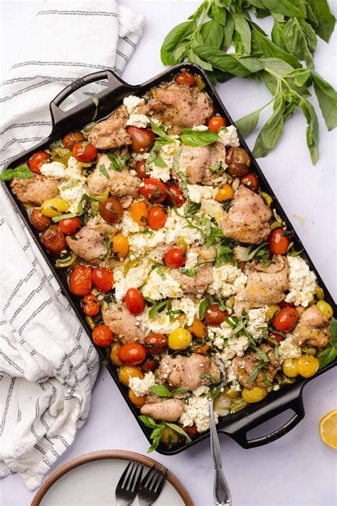 Baked Chicken Feta Sheet Pan Dinner A Full Living