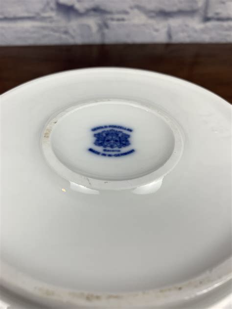 Gerold Porzellan Blue Onion White Ceramic Teapot Warmer Mid Century