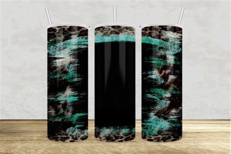 Leopard Seafoam Western Tumbler 20oz Graphic By Superdong Nu Creative