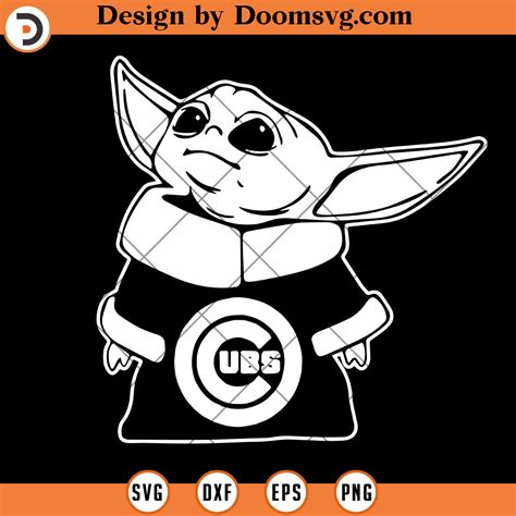 Baby Yoda Chicago Cubs Svg Chicago Cubs Football Svg Doomsvg