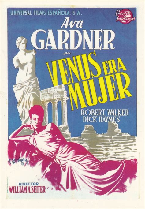 spanish cinema poster postcard    film venus era mujer