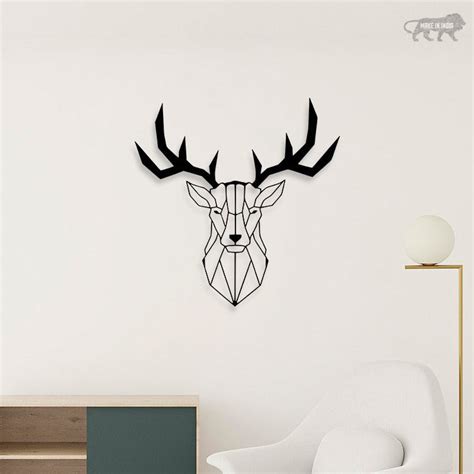 Deer Head Metal Wall Art Neptub Black Metal Laser Cut Decorative