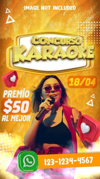 Karaoke Contest Template Premium Ai Generated Psd