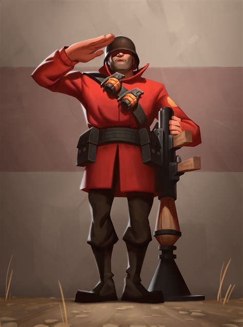 Artstation Soldier Tf2 Rafael Amorim Team Fortress 2 Soldier Team