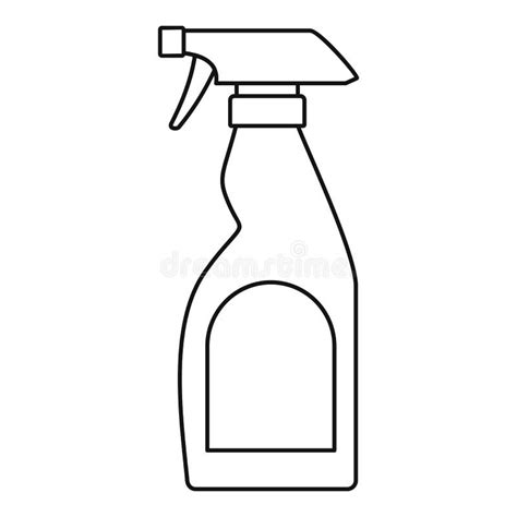 Icono De Limpieza Del Espray De La Botella Estilo Del Esquema