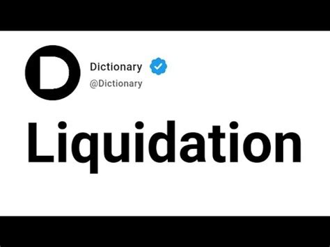 Liquidation Meaning In English YouTube