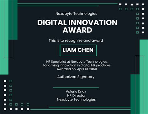 minimalist hr certificate design template  edit