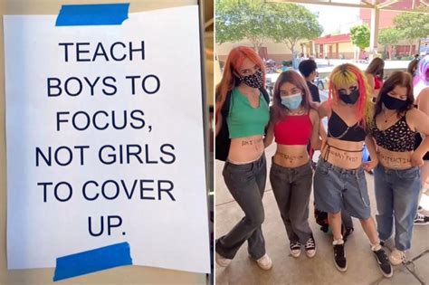 Teens Bare Bellies To Protest Schools Sexist Dress Code