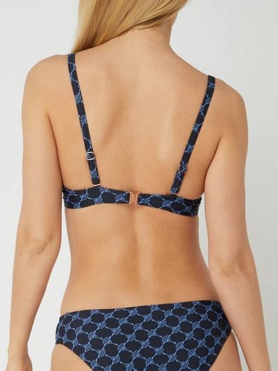 Joop Bodywear Bikini Oberteil Mit Allover Muster Marineblau Online