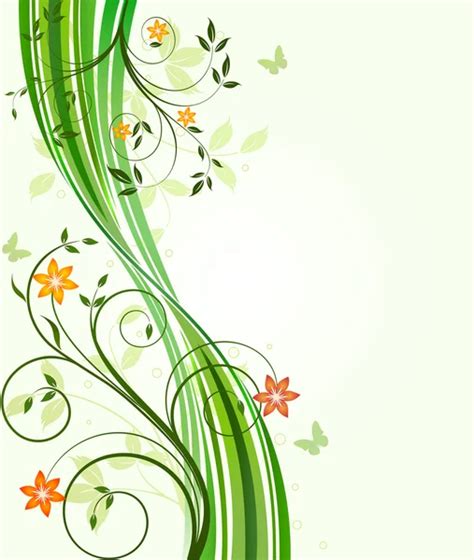 Floral Vector Background Set Stock Vector By Vanias