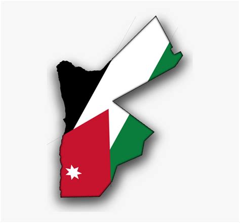 Flag-map Of Jordan - Jordan Map And Flag, HD Png Download - kindpng