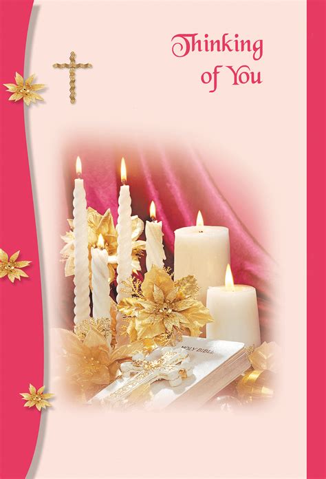 Thinking Of You Religious Cards AO67 Pack Of 12 2 Designs