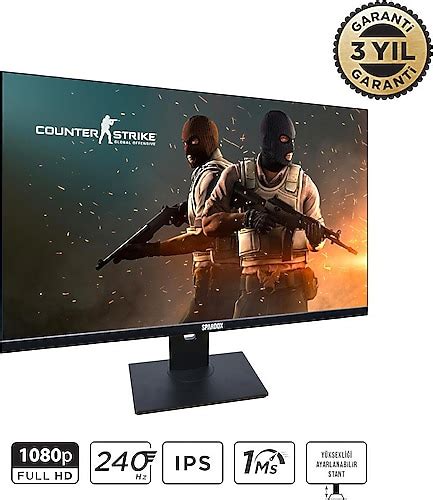 Spardox SG 24240P 24 1 Ms Full HD G Sync FreeSync Pivot IPS Oyuncu