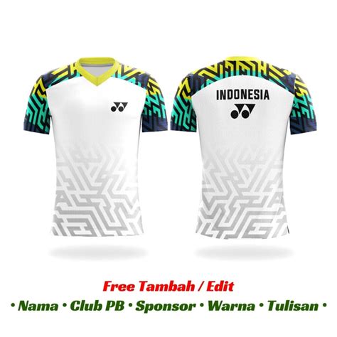 Jual Baju Kaos Jersey Custom Satuan Bulutangkis Badminton Full Printing