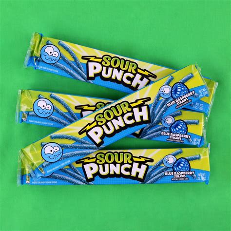 Sour Punch® Blue Raspberry Straws 12242 Oz American Licorice Wholesale