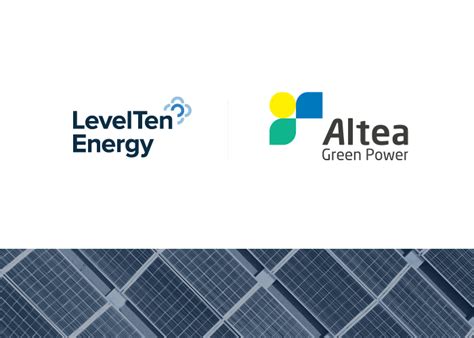 Altea Green Power Signed An Agreement With Levelten Energy Provider Of Manda Software Solutions In