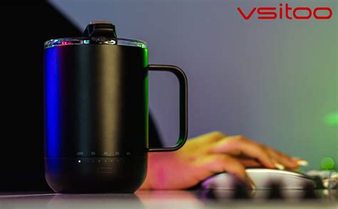 VSITOO S3 Pro Temperature Control Smart Mug With Lid Coffee Mug Warmer