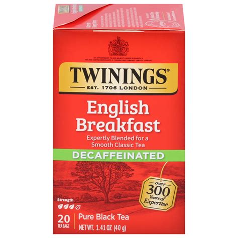 Publix Twinings Black Tea Decaffeinated English Breakfast Pure Tea