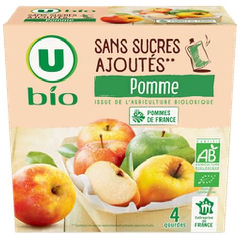 Gourdes Pur E De Pomme Sans Sucres Ajout S Bio U X G La Belle